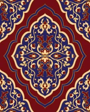 Template for oriental carpet. Stock Illustration