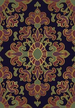 Template for oriental carpet. Stock Illustration
