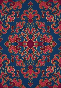 Template for oriental carpet. Stock Illustration
