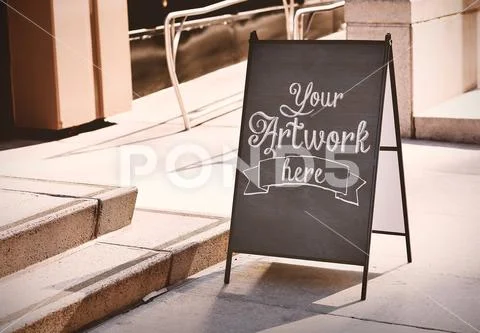 Template of outdoor chalkboard PSD 템플릿