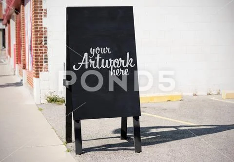 Template of outdoor menu board PSD 模板