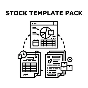 Template pack for business planning and project management Stock Illustration