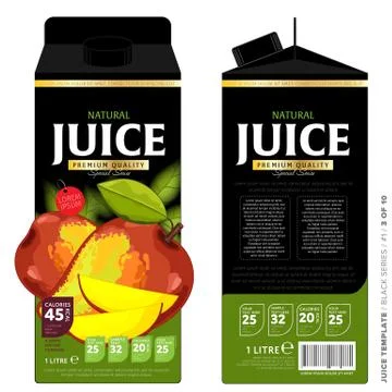 Template Packaging Design Mango Juice Stock Illustration