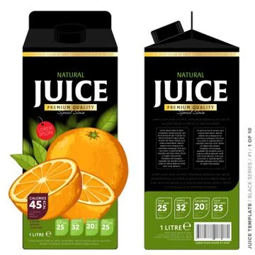 Template Packaging Design Orange Juice Stock Illustration