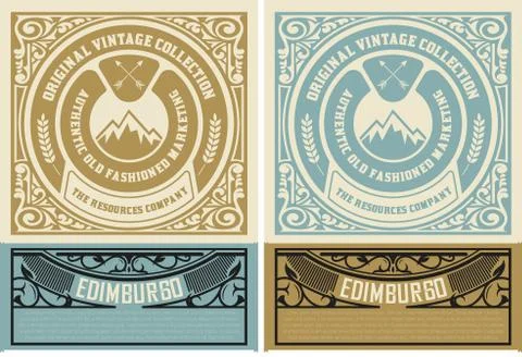 Template for packing Stock Illustration