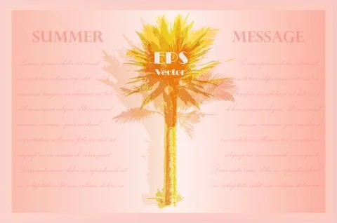 Template with palm trees イラスト素材