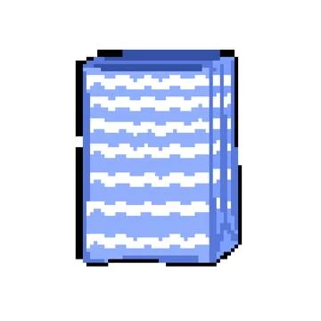 Template paper bag pixel art vector illustration Illustration
