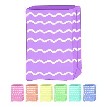 Template paper bag vector cartoon graphic Stock Illustration