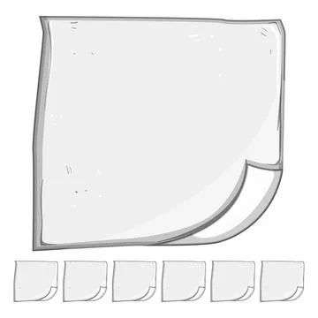 Template paper curl cartoon vector graphic Stock Illustration