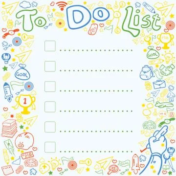Template paper of to do list card イラスト素材