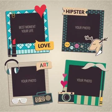 Template Photo frame Stock Illustration