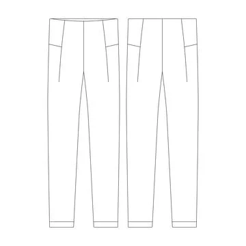Template pocket legging vector illustration flat design outline clothing co.. Stock Illustration