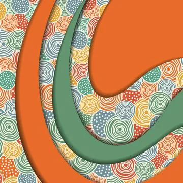 Template for a postcard or cover in an abstract style Stock Illustration
