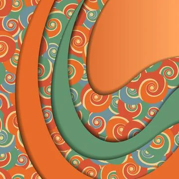 Template for a postcard or cover in an abstract style Stock Illustration