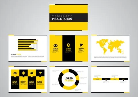Template Presentation Designs 스톡 일러스트