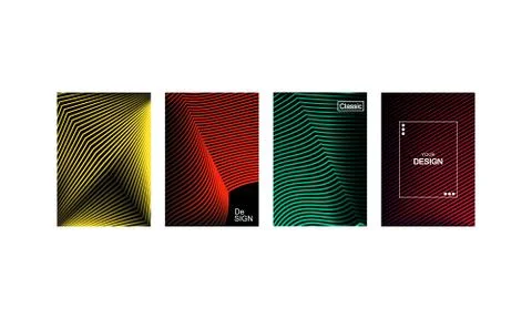 Template for promotions or presentations. Set of cover design templates with  Stock Illustration