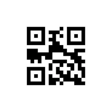 Template of QR code for smartphone scanning. Illustrazione stock