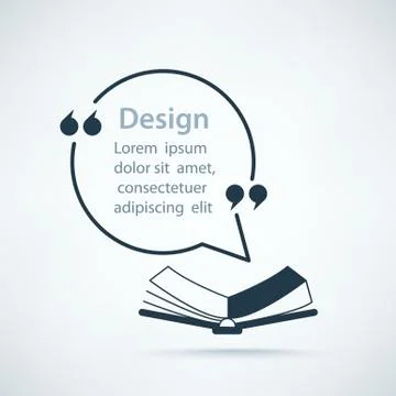 Template for the quotes from the book. Stock Illustration