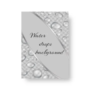 Template with rain drops Stock Illustration