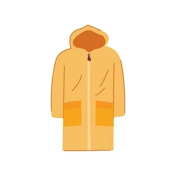 Template rain jacket cartoon vector illustration Illustrazione stock