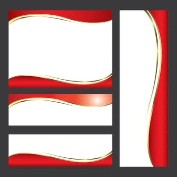 Template red card element design Stock Illustration