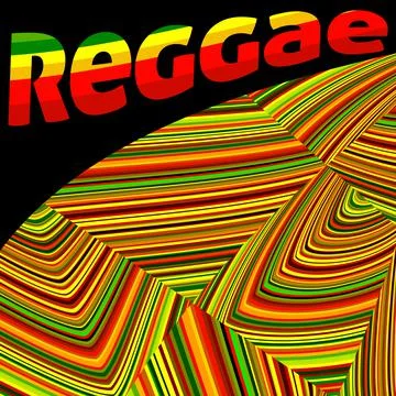Template of reggae style. Vector graphic background Stock Illustration