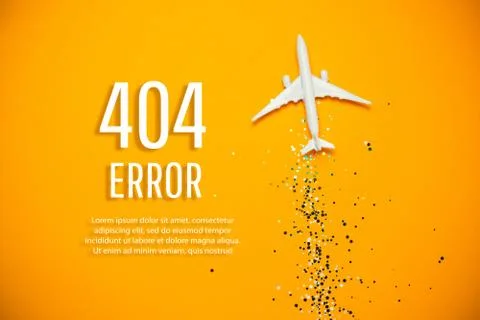 Template reports that the page is not found. Stockillustratie