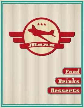 Template for a restaurant menu Stock Illustration