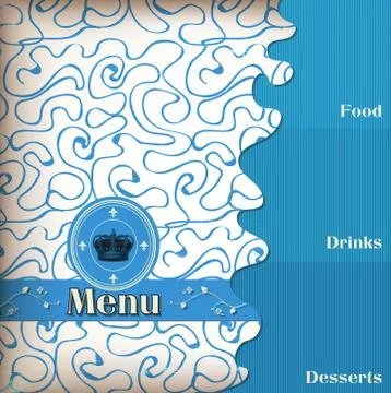 Template for a restaurant menu Stock Illustration