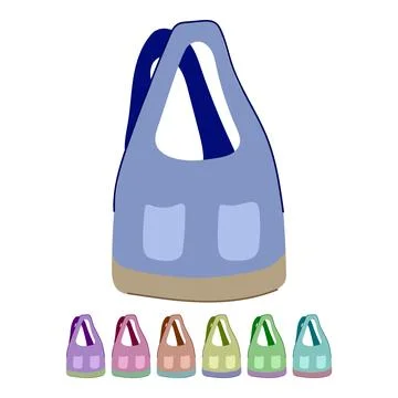 Template reusable bag vector cartoon graphic Stock Illustration