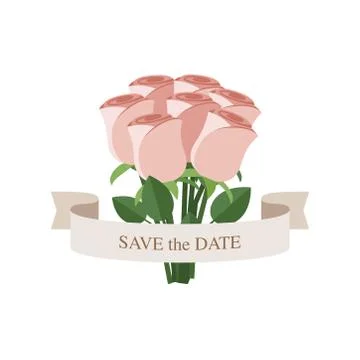 Template for romantic events Illustrazione stock