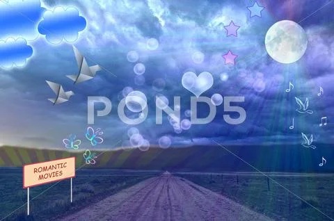 Template for romantic photo  Template PSD