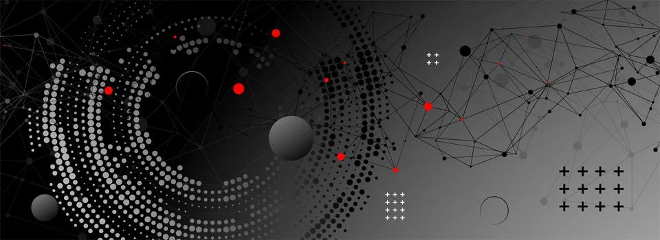 Template for science and technology presentation. Plexus style background. 스톡 일러스트