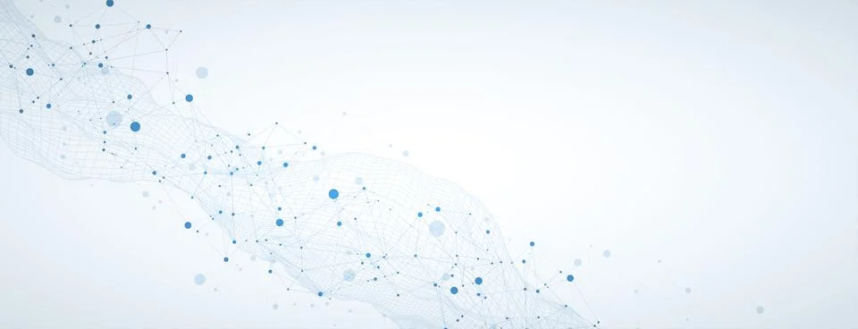 Template for science and technology presentation. Plexus style background. 스톡 일러스트