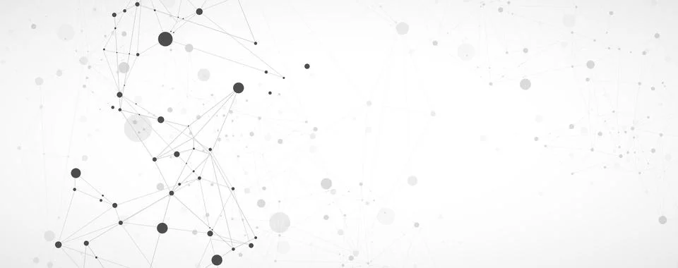 Template for science and technology presentation. Plexus style background. 스톡 일러스트