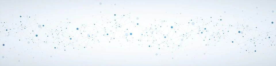 Template for science and technology presentation. Plexus style background. Stock Illustration