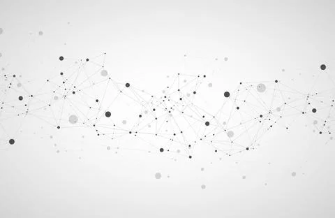 Template for science and technology presentation. Plexus style background. 스톡 일러스트