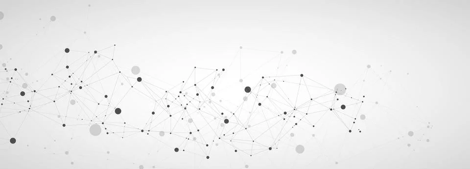 Template for science and technology presentation. Plexus style background. 스톡 일러스트