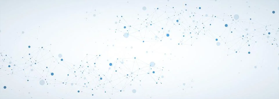 Template for science and technology presentation. Plexus style background. 스톡 일러스트