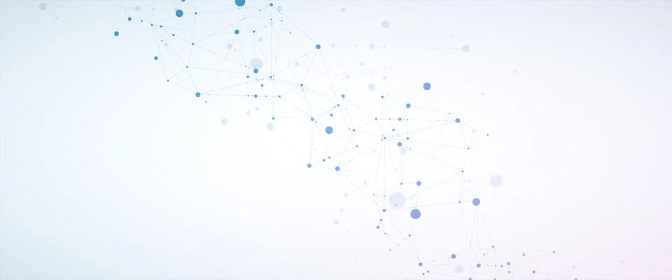 Template for science and technology presentation. Plexus style background. 스톡 일러스트