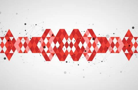 Template for science and technology presentation. Plexus style background. Br Stock Illustration