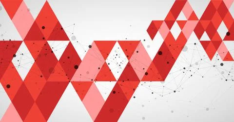 Template for science and technology presentation. Plexus style background. Br Stock Illustration