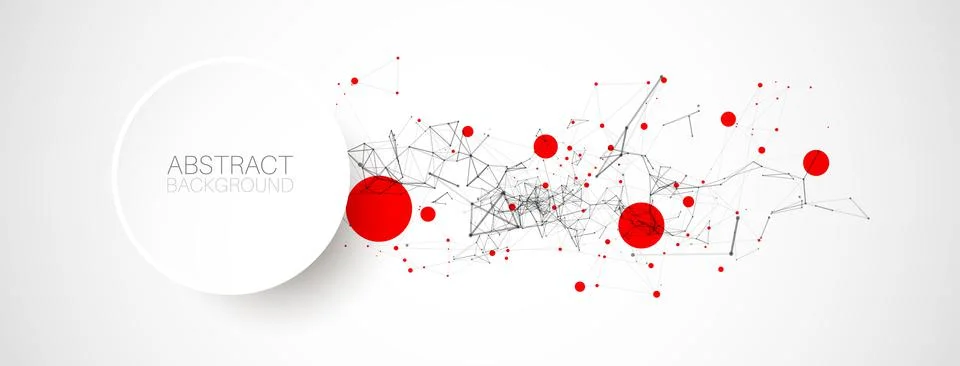 Template for science and technology presentation. Plexus style background. 스톡 일러스트