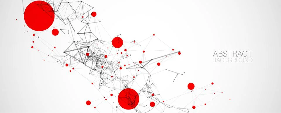 Template for science and technology presentation. Plexus style background. 스톡 일러스트