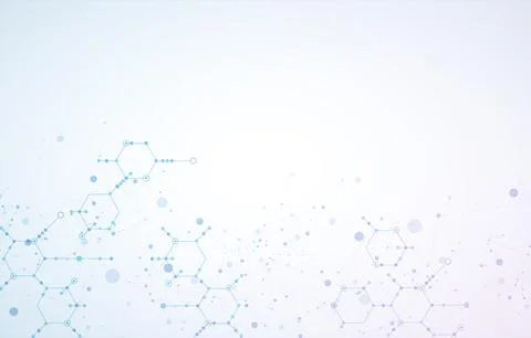 Template for science and technology presentation. Plexus style background. 스톡 일러스트