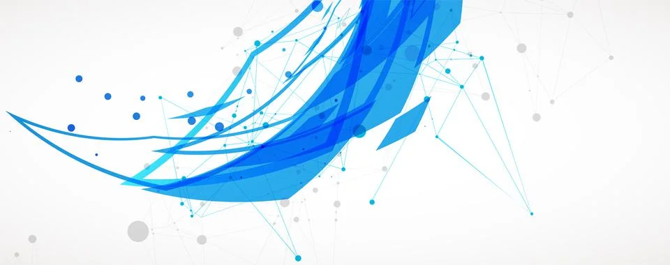 Template for science and technology presentation. Plexus style background. 스톡 일러스트