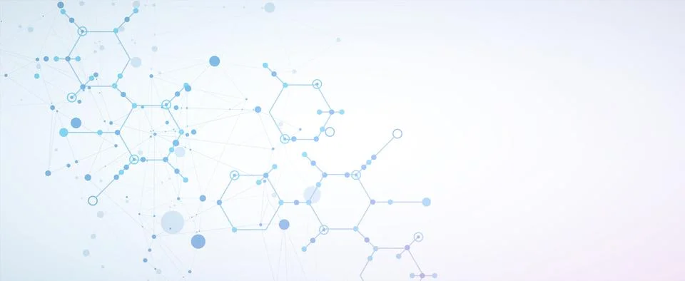 Template for science and technology presentation. Plexus style background. Stock Illustration