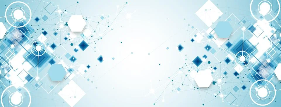 Template for science and technology presentation. Plexus style background. 스톡 일러스트