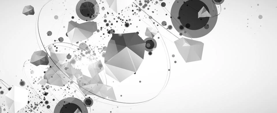 Template for science and technology presentation. Plexus style background. 스톡 일러스트