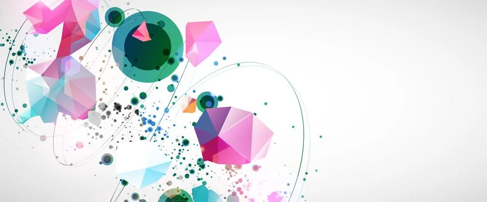 Template for science and technology presentation. Plexus style background. 스톡 일러스트